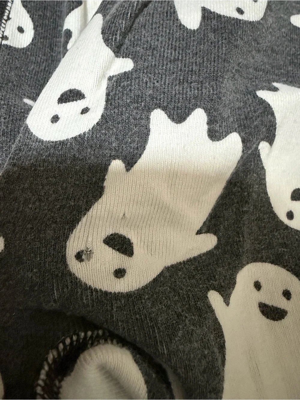 Ghost Print Black Kids One-Piece Pajamas